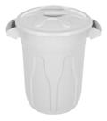 Cesto Balde Plástico 40 Litros Com Tampa - Branco Cesto Balde Plástico 40 Litros Com Tampa - Branco