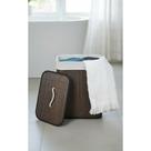 Cesto Bambu 50L C/ Tampa Cinza Organização Multiuso