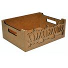 Cesto Bebê Coroa Laser Mdf Madeira Cru