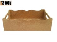 Cesto Bebê Liso com Alça 32x25,5x12 Mdf Madeira