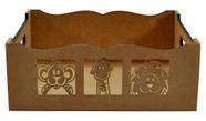 Cesto Bebê Safari 3d 32x26x13 Laser Madeira Mdf Madeira
