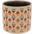 Cesto Cachepô Maho Decorativo Cerâmica Color Home&Co 13x14cm