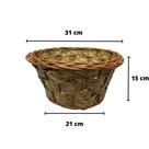 Cesto Cachepot De Vime Com Palha 15x31x21 Grande Ref 858 Bandeja Cesto Cachepot De Vime Com Palha 15x31x21 Grande Ref 858 Bandeja