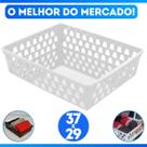 Cesto Caixa Organizador Multiuso Grande Plástico Reforçado