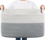 Cesto de Almacenamiento para Juguetes Goodpick con Cuerda de Algodón Gris 55x38x30 cm