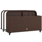Cesto de Armazenamento para Boias de Piscina Outsunny em Rattan PE para Área Externa Cesto de Armazenamento para Boias de Piscina Outsunny em Rattan PE para Área Externa