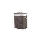 Cesto de Bambu com Tampa Escuro 41x50 cm - Mimo Style - BM19233