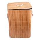 Cesto De Bambu Com Tampa Para Roupas Sujas Lavanderia 40cm X 30cm X 50cm