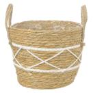 Cesto De Bambu Decorativo Cachepot Vaso Plantas Organizador Sala Varanda Quarto Home