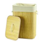 Cesto de Bambu para Roupas Lavandeira com Tampa e Alças