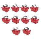Cesto de Compras D100 Dellaplast 16l 45x29x19 Vermelho Kit10