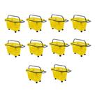 Cesto de Compras D300 Dellaplast 30l Com Rodas Amarelo Kit10