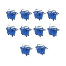 Cesto de Compras D300 Dellaplast 30l Com Rodas Azul Kit 10