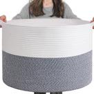 Cesto de Corda Tecida INDRESSME XXXL - Marinho