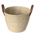 Cesto de Fibra Natural Mocca C/ Alça Ø33x28cm p/ Organização Decoração 3011 Cesto de Fibra Natural Mocca C/ Alça Ø33x28cm p/ Organização Decoração 3011