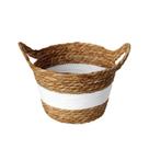 Cesto de Fibra Natural P C/ Alça Ø23x15cm P/ Organização Decoração 3031