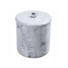 Cesto de lixo com tampa 6 litros marmorizado branco