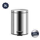 Cesto de Lixo Inox 3L com Sistema de Pedal