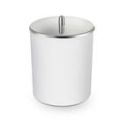 Cesto De Lixo Lixeira Cozinha Banheiro Escritório Com Tampa Inox 5 Litros Branco Arthi
