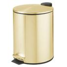 Cesto de lixo mDesign 5L/1,3 galão com tampa de latão macio