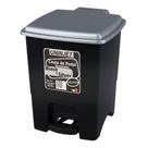 Cesto de lixo plást 14L Quadrado Preto c/pedal 0377 Uninjet