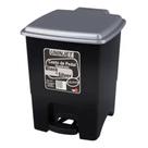 Cesto de lixo plást 14L Quadrado Preto c/pedal