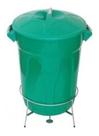 Cesto De Lixo Plastico Com Pedal Aço Galvanizado 40L Verde