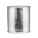 Cesto de lixo Zahari Home Sinatra em resina prateada decorativa