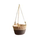 Cesto De Macramê Em Juta Para Plantas Suspensas, Decorativo Para Interiores E Exteriores