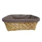 Cesto de Mesa Quadrado Bambu 22x22x8Cm