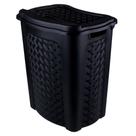 Cesto de Roupa 45L com Tampa Ratan Preto 3UD 453