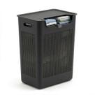 Cesto de Roupa Com Tampa Plástico 50 Litros Duplo Compartimento Flow Preto Fosco - CFW2000PTF Ou