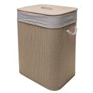 Cesto de Roupa Dobrável de Bambu com Tampa 40 x 30 x 50 cm Lyor