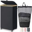 Cesto de Roupa Goodpick 44x25x75 cm 100L com Rodas