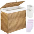Cesto de Roupa GREENSTELL 125 L em Rattan Trançado