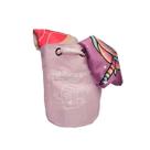 Cesto de Roupa Infantil Saco Lavanderia Rosa Dobravel Kids