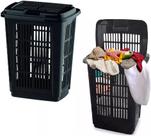 Cesto de Roupa Lavanderia Organizador de Brinquedo 60 Litros Preto