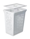 Cesto De Roupa Multiuso 55l C/tampa + Cestinho P/prendedor - Branco