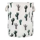 Cesto de Roupa Organizador Roupa Brinquedo Alças Corda Dobrável Cactus 60L
