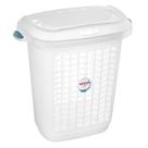 Cesto de Roupa Plástico 46,4 Litros com Tampa Lavanderia Banheiro Branco -- 265 Sanremo