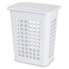 Cesto de Roupa Retangular com Tampa Basculante Sterilite em Plástico 49x35x58cm