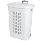 Cesto de Roupa Sterilite Ultra com Rodas 53x35x72 cm Branco