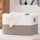 Cesto de roupa suja COMFY-HOMI Corda de algodão 56x38x31 cm