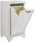 Cesto de roupa suja Crosley Furniture Tara com saco de classificação branco