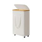 Cesto de Roupa Suja Dobrável de Grande Capacidade (60L/100L), Retangular com Rodas e Forro Removível Cesto de Roupa Suja Dobrável de Grande Capacidade (60L/100L), Retangular com Rodas e Forro Removível