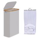 Cesto de roupa suja efluky Slim com tampa 75L cinza claro