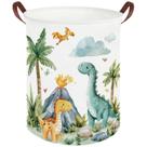 Cesto de roupa suja FXOCSHE dobrável em tela de dinossauro 50x40 cm