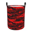 Cesto de roupa suja Gbuzozie Black And Red Camouflage 62L
