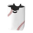 Cesto de roupa suja Gbuzozie Red Stitching Baseball com capacidade de 52L