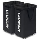 Cesto de roupa suja Goodpick 75L com rodas, pacote com 2 sacos de lavagem